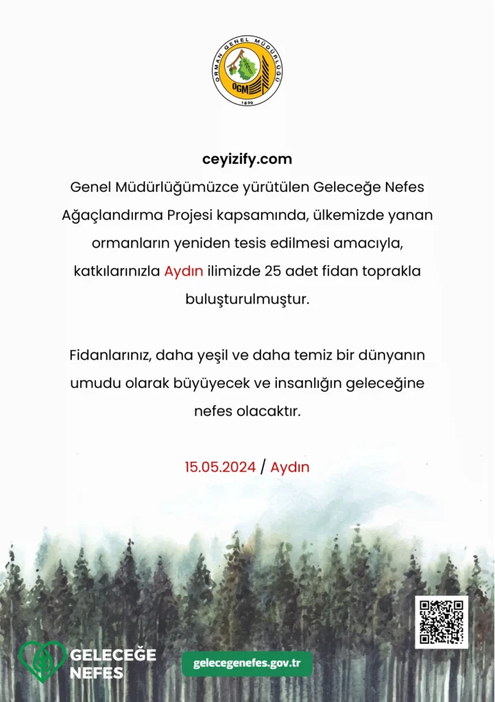 Çeyizify Fidan Bağış